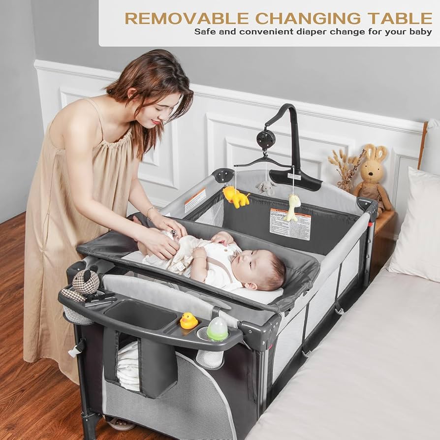 Amazon.com : Mereryi Baby Bassinet Bedside Sleeper,5 in-1